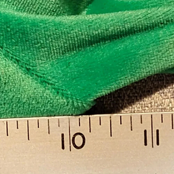 George Infant Green Velvet &  Red Tulle Long Sleeve Holiday Dress 12-18 Mo. - Picture 6 of 7